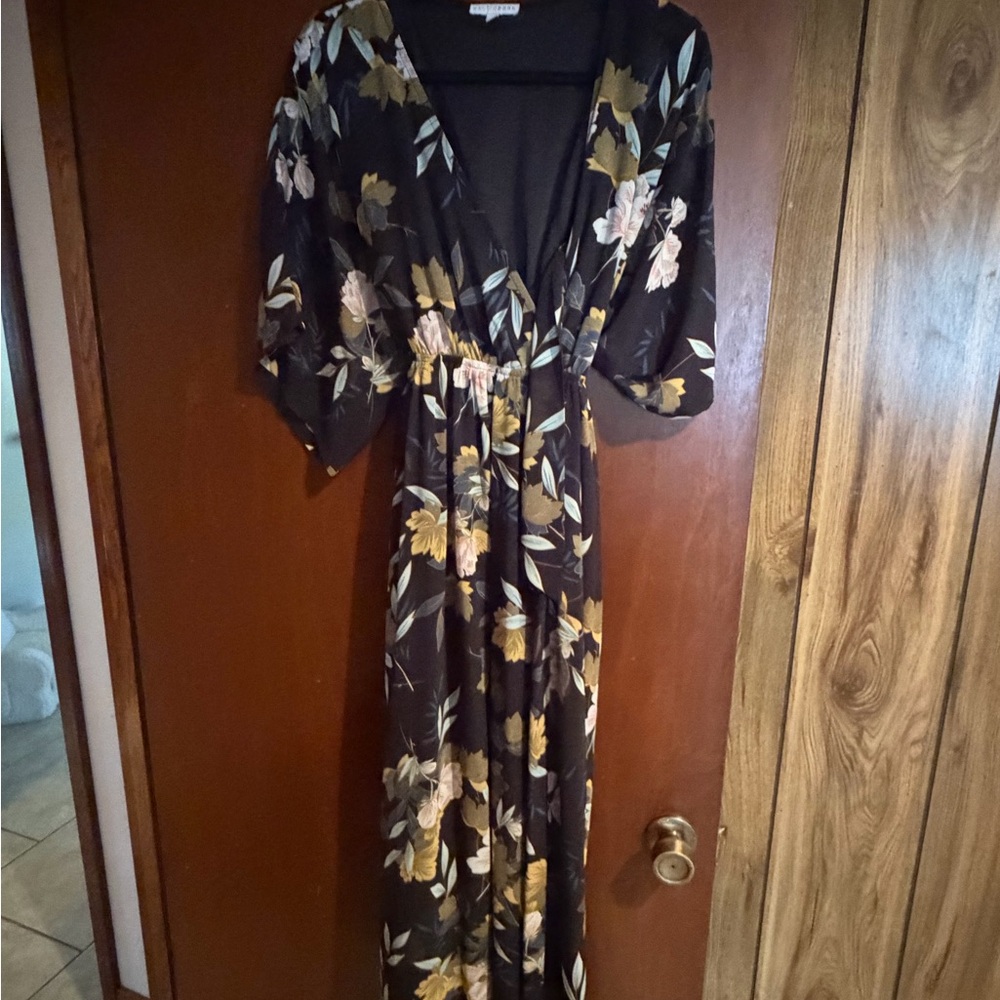 Baltic Born Black Floral Maxi Dress